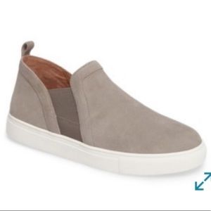 Suede gray Caslon slip on sneakers
